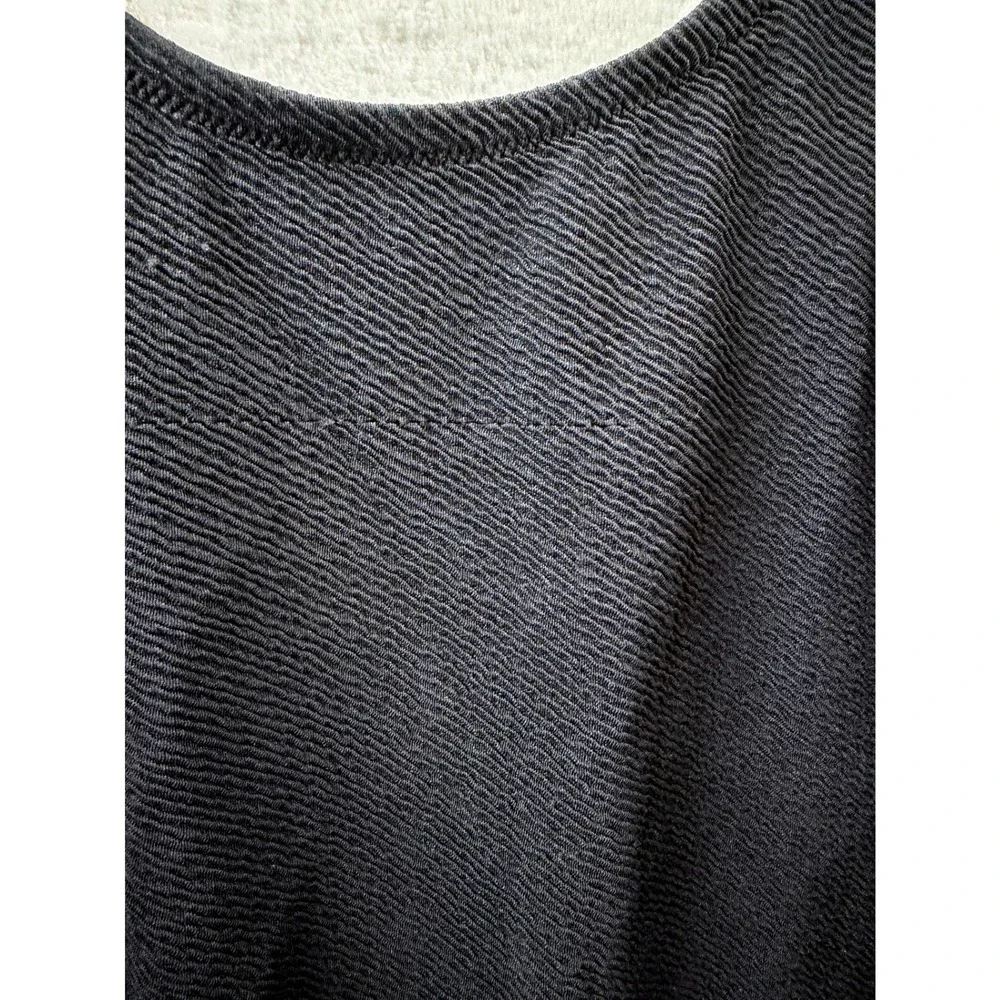 Solid & Striped The Hailey Womens Black Textured Seersucker Scoop Back Swimsuit